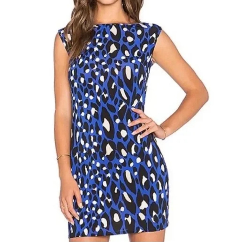 Trina Turk Leopard Print Shift Dress in XS